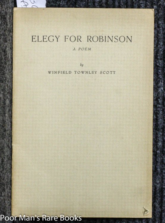 Image for ELEGY FOR ROBINSON. ELEGY FOR ROBINSON.