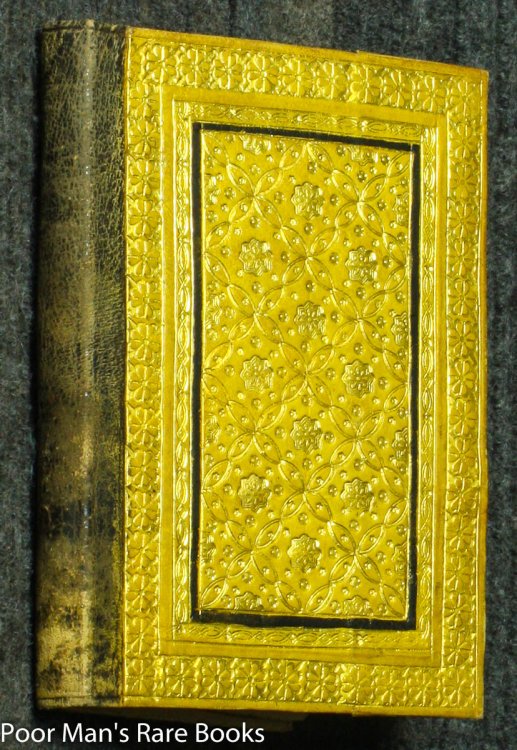 MIDDLE EASTERN HAND COLORED MINIATURES IN GILT FOLDER 1800'S