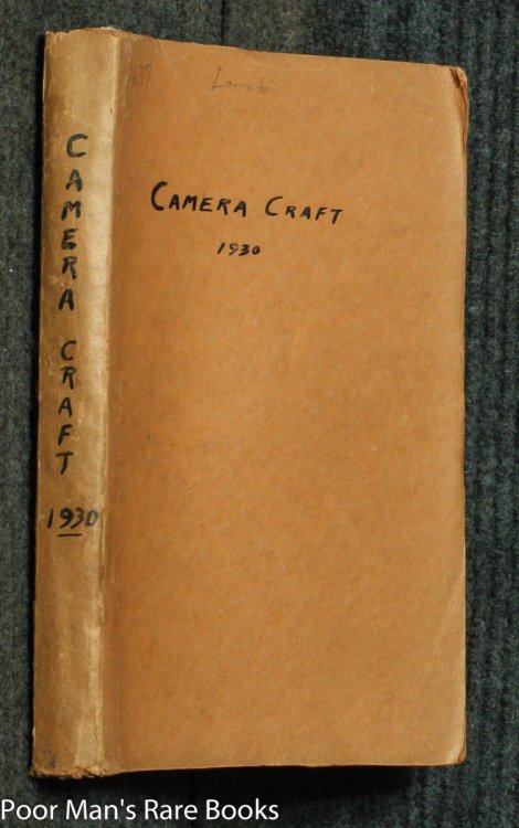 Image for CAMERA CRAFT. A PHOTOGRAPHIC MONTHLY. VOLUME XXXVII JAN TO DEC 1930 CAMERA CRAFT. A PHOTOGRAPHIC MONTHLY. VOLUME XXXVII JAN TO DEC 1930