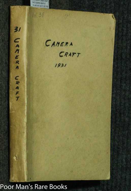 Image for CAMERA CRAFT. A PHOTOGRAPHIC MONTHLY. VOLUME XXXV JAN TO DEC 1931 CAMERA CRAFT. A PHOTOGRAPHIC MONTHLY. VOLUME XXXV JAN TO DEC 1931