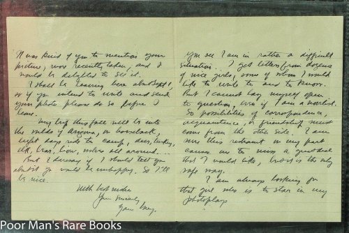 Image for GREY, ZANE. 3 PAGE AUTOGRAPH LETTER SIGNED GREY, ZANE. 3 PAGE AUTOGRAPH LETTER SIGNED