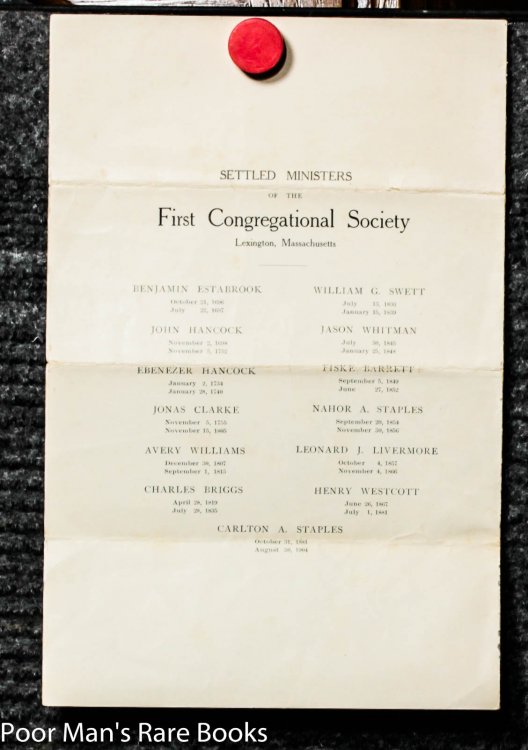 Image for First Congrational Society Unitarian Flyer 1905. A Congregational Church A Sermon. First Congrational Society Unitarian Flyer 1905. A Congregational Church A Sermon.
