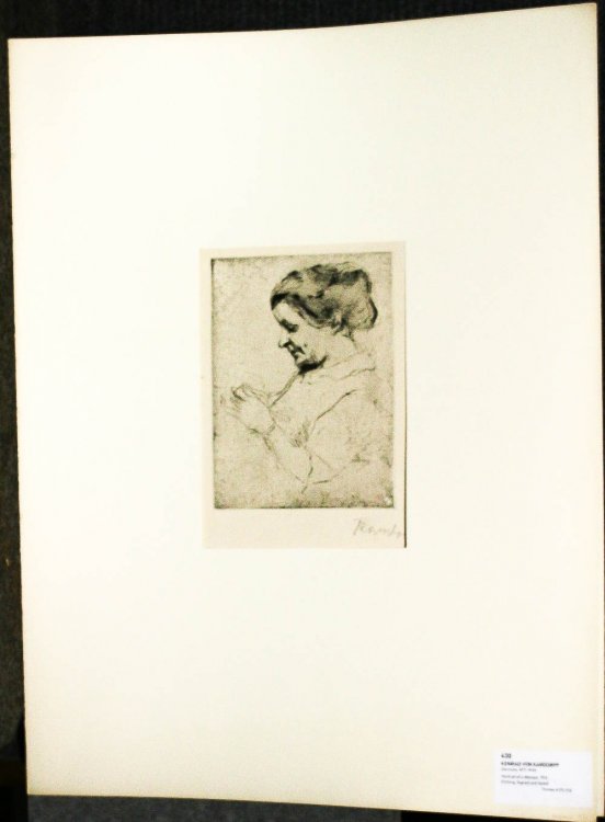 Image for Etching Image Of A Woman Mounted In Folder 17.5 X 23 Etching Image Of A Woman Mounted In Folder 17.5 X 23