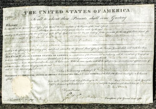 Image for Early Presidential Signature Of John Quincy Adams On Landgrant 1828 Ohip Unmounted Early Presidential Signature Of John Quincy Adams On Landgrant 1828 Ohip Unmounted