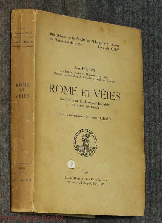 Image for Rome Et Veies. Recherches Sur La Chronologie Legendaire Du Moyen Age Romain. Rome Et Veies. Recherches Sur La Chronologie Legendaire Du Moyen Age Romain.
