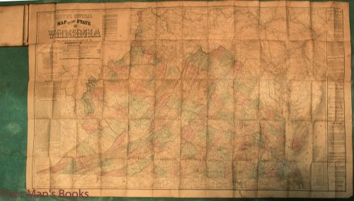 Image for Lloyd's Official Map Of The State Of Vrigina 1862 Large Folded Map Civil War Lloyd's Official Map Of The State Of Vrigina 1862 Large Folded Map Civil War