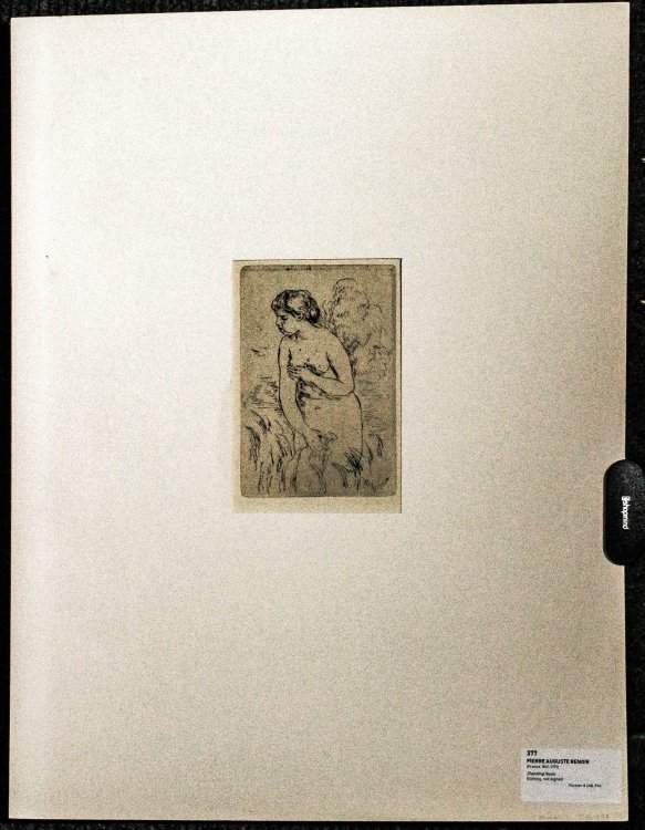 Image for Standing Nude Etching Unsigned Standing Nude Etching Unsigned