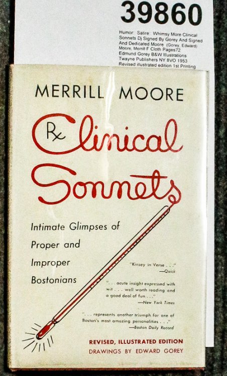 Image for Clinical Sonnets Dj Signed By Gorey And Signed And Dedicated Moore Clinical Sonnets Dj Signed By Gorey And Signed And Dedicated Moore