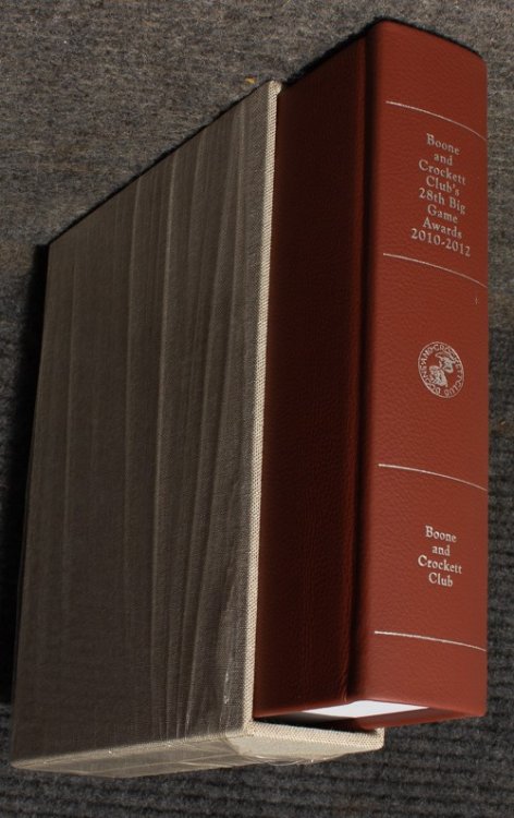 Image for Boone And Crockett Club's 28th Big Game Awards 2010 - 2012 Signed By 21 Officials Leather Slipcase Boone And Crockett Club's 28th Big Game Awards 2010 - 2012 Signed By 21 Officials Leather Slipcase