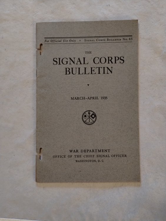 The Signal Corps Bulletin july - aug 1933