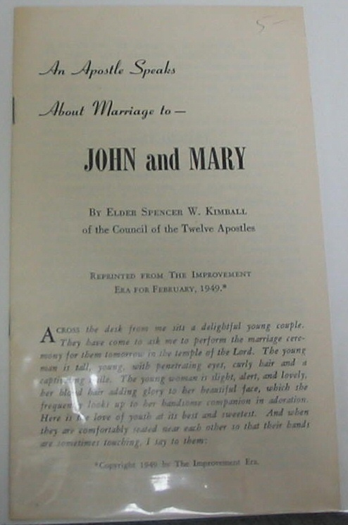 Image for An Apostle Speaks about Marriage To- John and Mary An Apostle Speaks about Marriage To- John and Mary