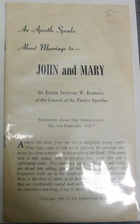 Image for An Apostle Speaks about Marriage To- John and Mary An Apostle Speaks about Marriage To- John and Mary