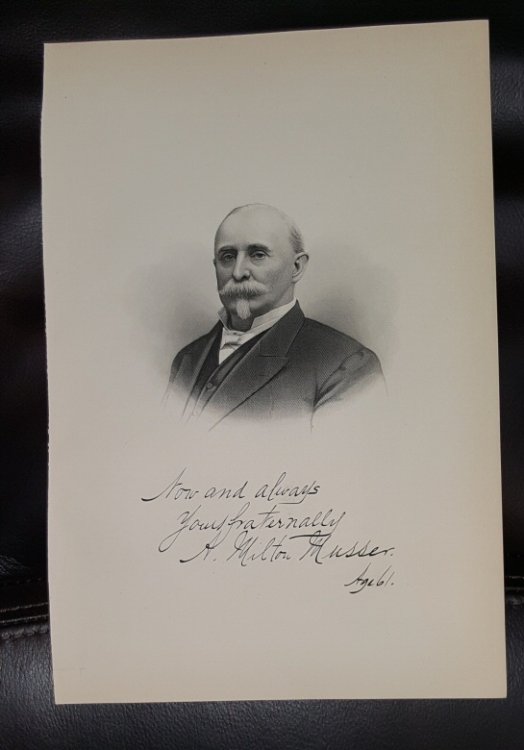 Steel Engraving - Joseph Horne - Original MORMON / Utah Pioneer Steel Engraving