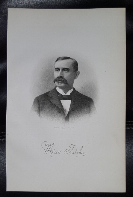 Steel Engraving - Moses Thatcher - Original MORMON / Utah Pioneer Steel Engraving