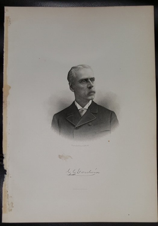 Steel Engraving - C. C. Goodwin - Original MORMON / Utah Pioneer Steel Engraving