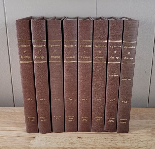 Image for Chronicles of Courage Complete Set! 8 Vols DUP Daughters Utah Pioneers 1,2,3,4,5,6,7,8 Chronicles of Courage Complete Set! 8 Vols DUP Daughters Utah Pioneers 1,2,3,4,5,6,7,8