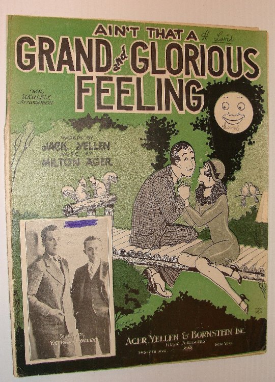 Image for Ain't That a Grand and Glorious Feeling - Sheet Music with Vocals and Ukulele Chords Ain't That a Grand and Glorious Feeling - Sheet Music with Vocals and Ukulele Chords