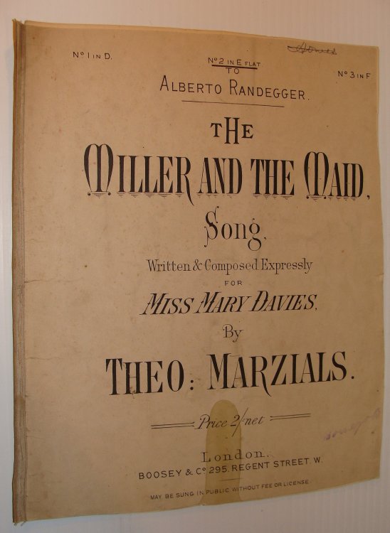 Image for The Miller and the Maid: Sheet Music for Voice and Piano The Miller and the Maid: Sheet Music for Voice and Piano