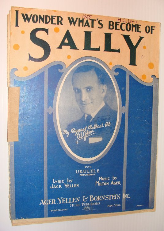 Image for I Wonder What's Become of Sally - Sheet Music with Ukulele Arrangement I Wonder What's Become of Sally - Sheet Music with Ukulele Arrangement