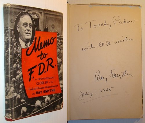 Image for Memo to F.D.R. (FDR) - Signed and Inscribed By Author to Cycling Champion William Memo to F.D.R. (FDR) - Signed and Inscribed By Author to Cycling Champion William