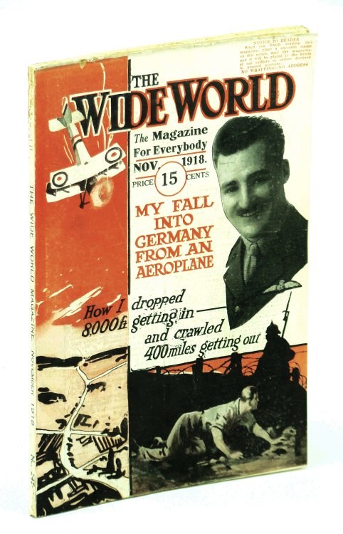 Image for The Wide World Magazine, November (Nov.) 1918 *Cover Photo of Lieut. Pat O'Brien, R.F.C.* The Wide World Magazine, November (Nov.) 1918 *Cover Photo of Lieut. Pat O'Brien, R.F.C.*