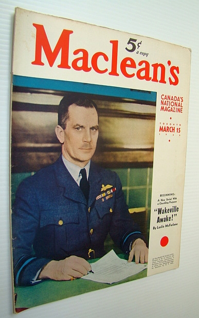 Image for Maclean's - Canada's National Magazine, 15 March, 1940 - Cover Photo of Air Vice-Marshal G.M. Croil, A.F.C. Maclean's - Canada's National Magazine, 15 March, 1940 - Cover Photo of Air Vice-Marshal G.M. Croil, A.F.C.