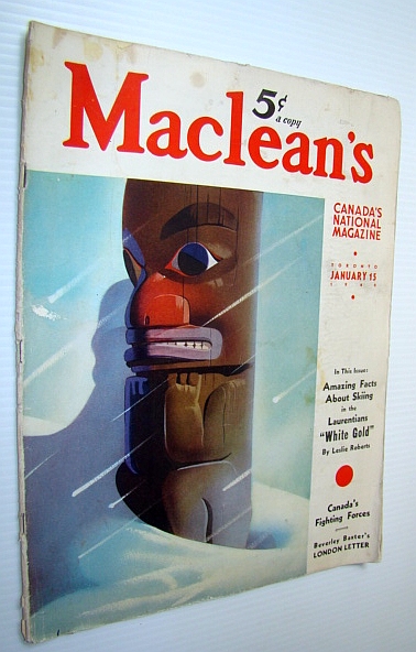 Image for Maclean's - Canada's National Magazine, 15 January, 1940 - Skiing Brings Business Success to the Laurentians Maclean's - Canada's National Magazine, 15 January, 1940 - Skiing Brings Business Success to the Laurentians