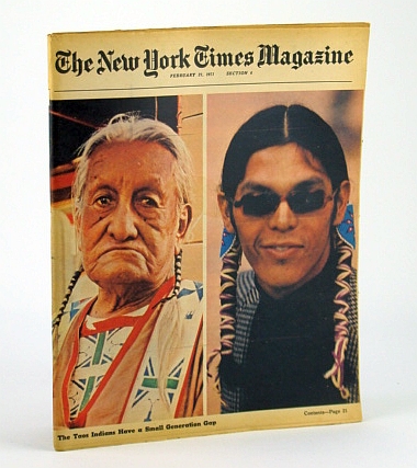 Image for The New York Times Magazine, February (Feb.) 21, 1971 - Taos Indian Cover Photo / Singer James Taylor The New York Times Magazine, February (Feb.) 21, 1971 - Taos Indian Cover Photo / Singer James Taylor