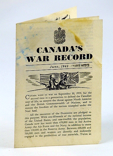 Image for Canada's War Record, June, 1942 Canada's War Record, June, 1942