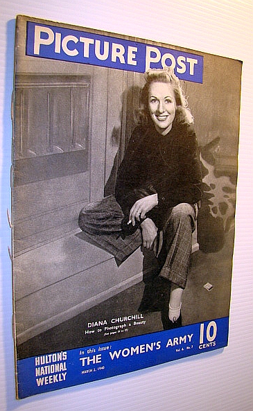 Image for Picture Post Magazine - Hulton's National Weekly, March 2, 1940 - Actress Diana Churchill Cover Photo Picture Post Magazine - Hulton's National Weekly, March 2, 1940 - Actress Diana Churchill Cover Photo