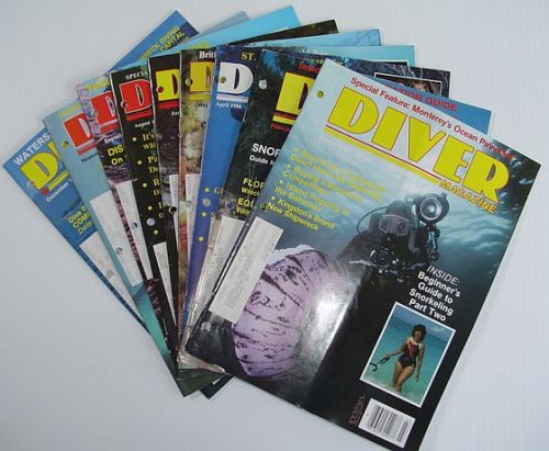 Diver Magazine: 9 Issues from 1986