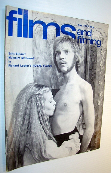 Image for Films and Filming Magazine, May 1975 - Cover Photo of Britt Ekland and Malcolm McDowell in 'Royal Flash' Films and Filming Magazine, May 1975 - Cover Photo of Britt Ekland and Malcolm McDowell in 'Royal Flash'