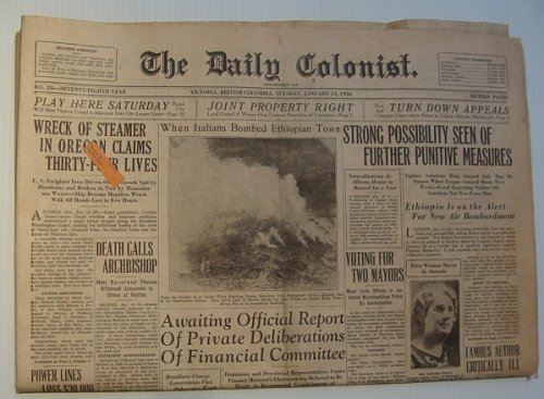Image for The Daily Colonist, Tuesday, January 14, 1936, Victoria, British Columbia Newspaper The Daily Colonist, Tuesday, January 14, 1936, Victoria, British Columbia Newspaper