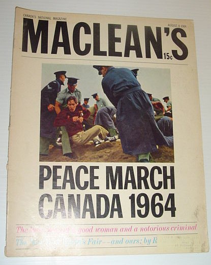 Image for Maclean's Magazine, August 8, 1964 - Peace March Canada, 1964 Maclean's Magazine, August 8, 1964 - Peace March Canada, 1964
