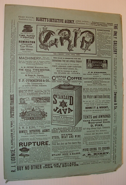 Grip - An Independent Political and Satirical Journal, Saturday June 29th, 1885, Volume XXIV, No. 25