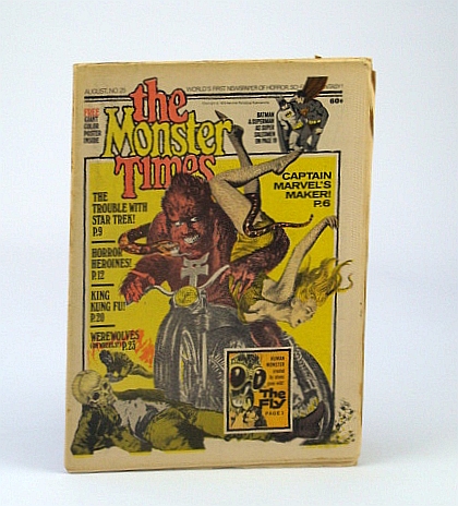 The Monster Times - The World's First Newspaper of Horror, Sci-Fi and Fantasy, Volume 1, No. 25 - August (Aug.) 1973 - The Horror of the Fly!