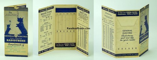Image for General Electric Radiotron Tube Promotional Fold-out Bridge Score, Canadian, United States, and Principal World Short Wave Radio Station Reference (146-37 50M-8/37 ROB General Electric Radiotron Tube Promotional Fold-out Bridge Score, Canadian, United States, and Principal World Short Wave Radio Station Reference (146-37 50M-8/37 ROB