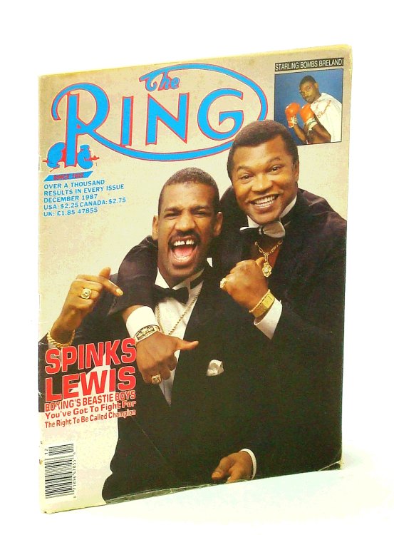 The Ring [Magazine] - The Bible of Boxing, December 1987: Spinks Lewis Cover Photo
