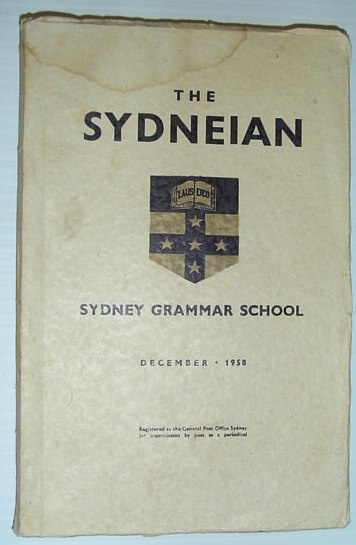 The Sydneian, December 1958 - Sydney (Australia) Grammar School