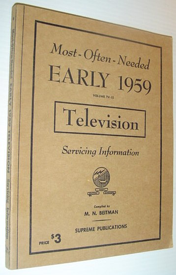 Image for Most-Often-Needed Early 1959 Television Servicing Information: Volume TV-15 Most-Often-Needed Early 1959 Television Servicing Information: Volume TV-15