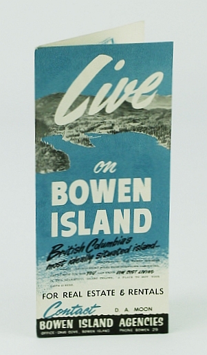 Image for Live on Bowen Island - Vintage Promotional Brochure Live on Bowen Island - Vintage Promotional Brochure