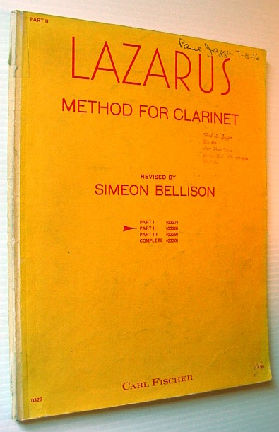 Image for Lazarus Method for Clarinet - Part II (Two) Lazarus Method for Clarinet - Part II (Two)