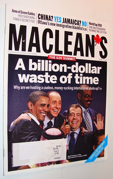 Maclean's Magazine, June 21, 2000: G20 - A Billion Dollar Waste of Time