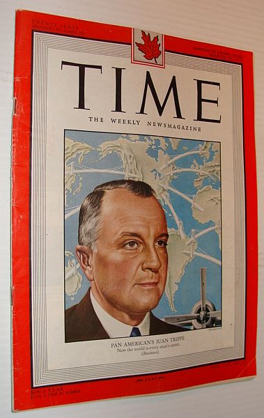 Image for Time Magazine, 28 March 1949 *Cover Portrait of Pan American Airways' Juan Trippe* Time Magazine, 28 March 1949 *Cover Portrait of Pan American Airways' Juan Trippe*