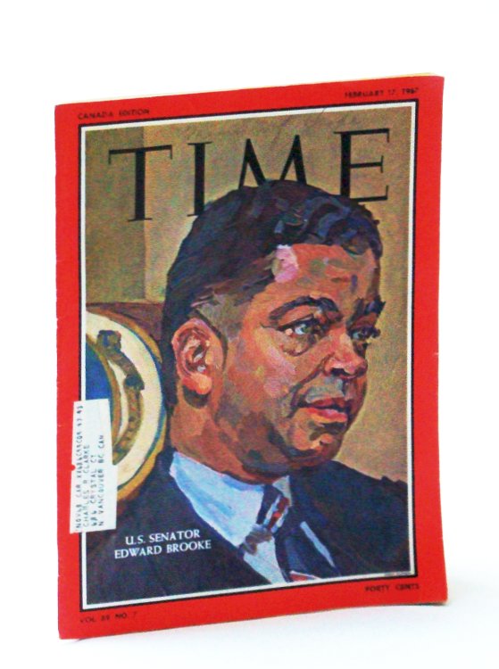 Image for Time Magazine, February 17, 1967 - Senator Edward Brooke Cover Time Magazine, February 17, 1967 - Senator Edward Brooke Cover