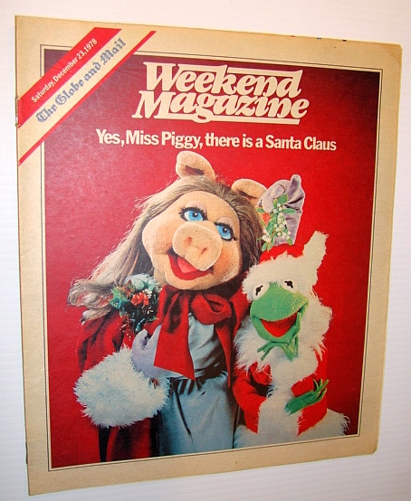 Image for Weekend Magazine, December 23, 1978 (Canadian Newspaper Supplement) - Miss Piggy and Kermit the Frog Cover Photo Weekend Magazine, December 23, 1978 (Canadian Newspaper Supplement) - Miss Piggy and Kermit the Frog Cover Photo
