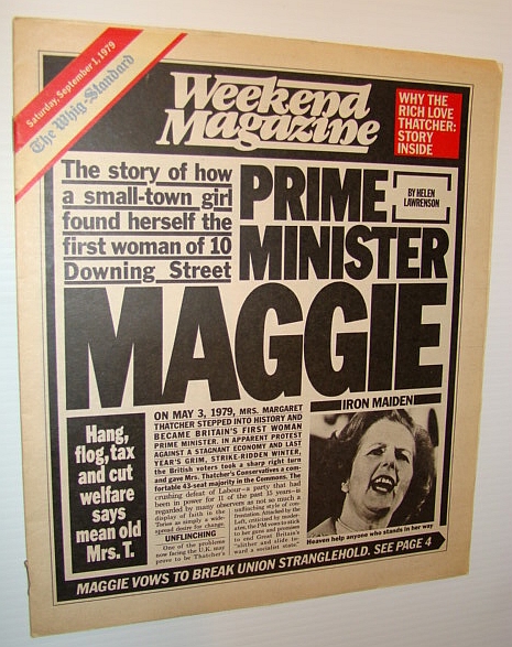 Image for Weekend Magazine, September 1, 1979 (Canadian Newspaper Supplement) - Margaret Thatcher - The Iron Maiden Weekend Magazine, September 1, 1979 (Canadian Newspaper Supplement) - Margaret Thatcher - The Iron Maiden