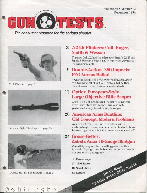 Image for Gun Tests: The Consumer Resource for the Serious Shooter - Volume VI, Number 12, December 1994 Gun Tests: The Consumer Resource for the Serious Shooter - Volume VI, Number 12, December 1994