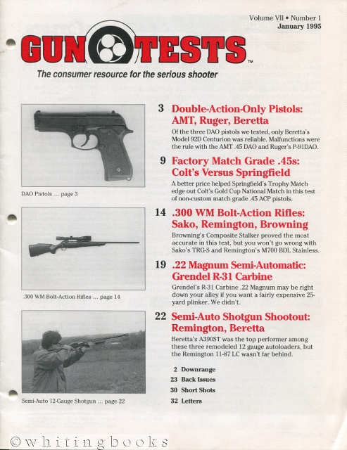 Image for Gun Tests: The Consumer Resource for the Serious Shooter - Volume VII, Number 1, January 1995 Gun Tests: The Consumer Resource for the Serious Shooter - Volume VII, Number 1, January 1995