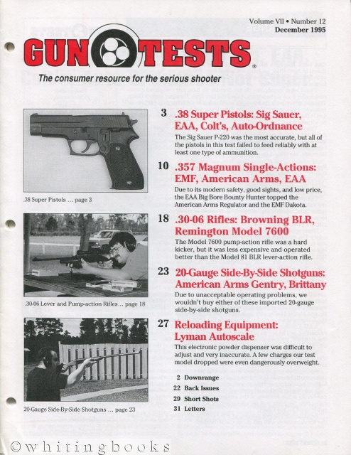 Image for Gun Tests: The Consumer Resource for the Serious Shooter - Volume VII, Number 12, December 1995 Gun Tests: The Consumer Resource for the Serious Shooter - Volume VII, Number 12, December 1995